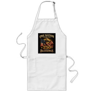 One Nation Under God 250 Years Long Apron