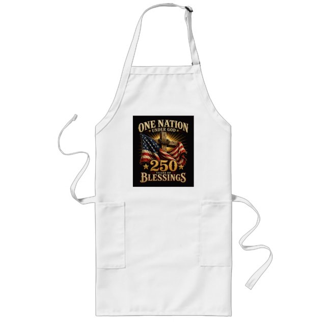 One Nation Under God 250 Years Long Apron (Front)