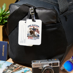 One Nation Under God 250 Years Luggage Tag