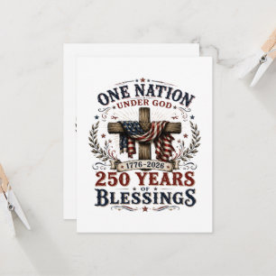 One Nation Under God 250 Years Of Blessings Invitation