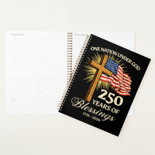 One Nation Under God 250 Years of Blessings Planner