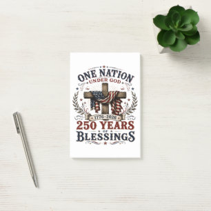 One Nation Under God 250 Years Of Blessings Post-it Notes