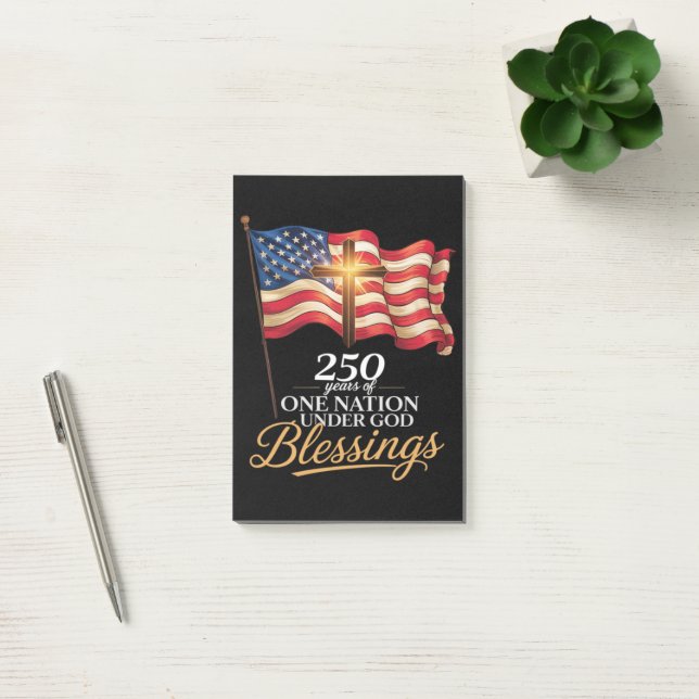 One Nation Under God 250 Years of Blessings Post-it Notes (Office)