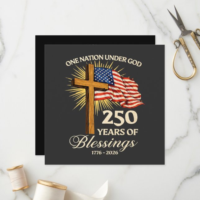 One Nation Under God  250 Years of Blessings Program (Front/Back In Situ)