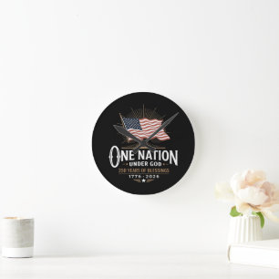 One Nation Under God 250 Years of Blessings Round Clock
