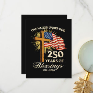 One Nation Under God 250 Years of Blessings Thank You Card