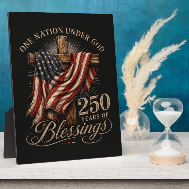 One Nation Under God 250 Years Plaque (Side)