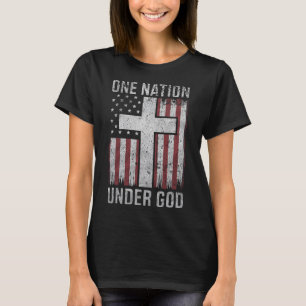 One Nation Under God 4th Of July Vintage Patriotic T-Shirt