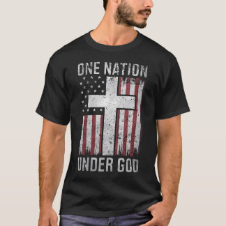 One Nation Under God 4Th Of July Vintage T-Shirt