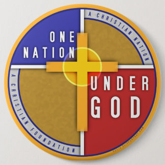 One Nation Under God 6 Cm Round Badge