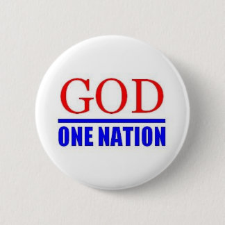 One Nation Under God 6 Cm Round Badge