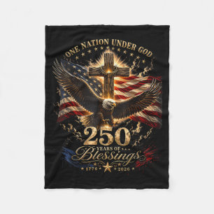 One Nation Under God Aamerica 250 Anniversary Fleece Blanket