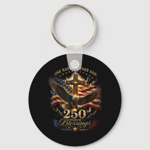 One Nation Under God Aamerica 250 Anniversary Key Ring