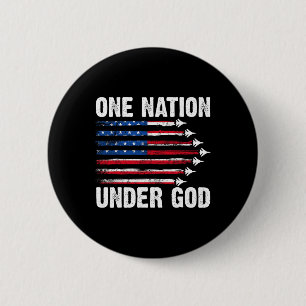 One Nation Under God American Flag 4th Of July Fig 6 Cm Round Badge