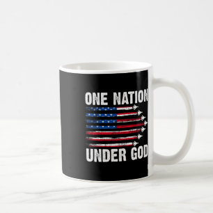 One Nation Under God American Flag 4th Of July Fig Coffee Mug