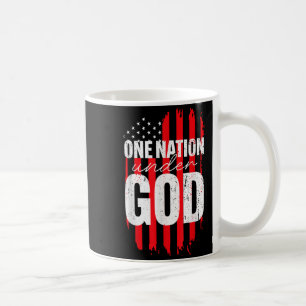 One Nation Under God American Flag Christian Jesus Coffee Mug
