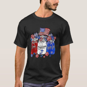 One Nation Under God American Flag Christian Jesus T-Shirt