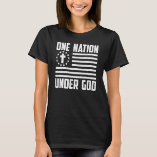 One Nation Under God American Flag Christian Patri T-Shirt