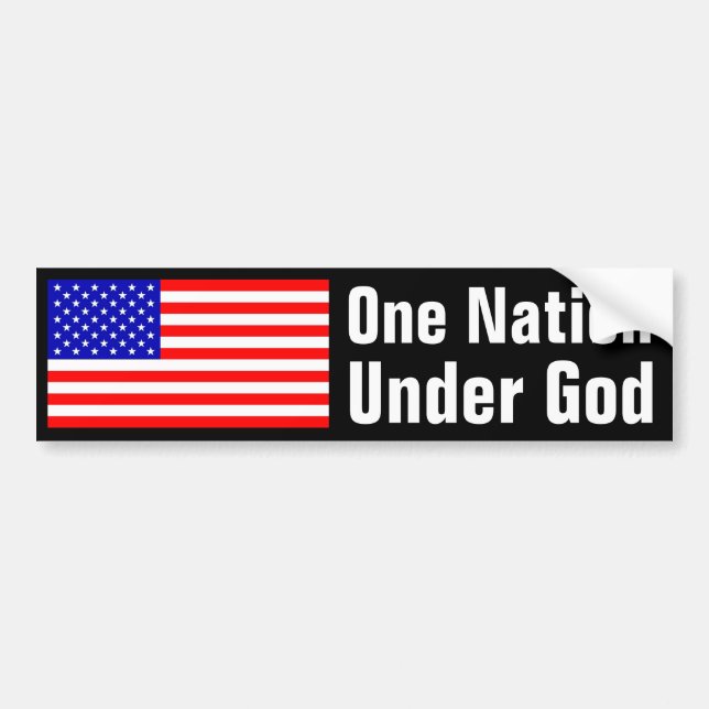 One Nation Under God Bumper Sticker (Front)