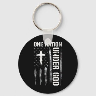 One Nation Under God Camo Usa Flag 4th Of July Chr Key Ring
