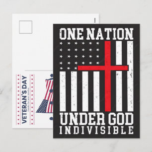 One Nation Under God: Celebrating 250 Blessed Year Holiday Postcard