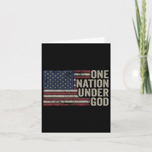 One Nation Under God - Christian Usa Vintage Ameri Card