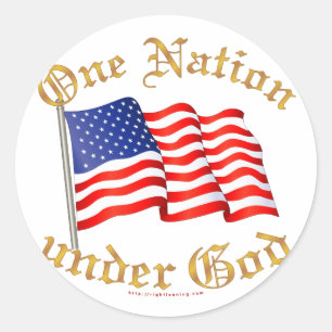 One Nation Under God Classic Round Sticker
