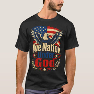 One Nation Under God Eagle Usa Patriotic Christian T-Shirt