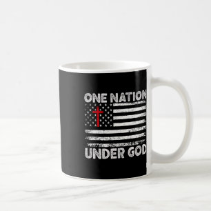 One Nation Under God Flag 4th Of July Patriotic Ch Coffee Mug