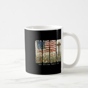 One Nation Under God Floral Flowers Memorial Day P Coffee Mug