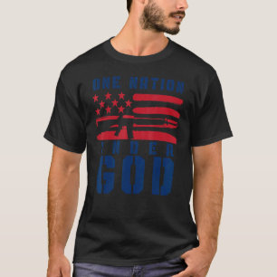 One Nation Under God July 4th Us Flag Gun Rights A T-Shirt