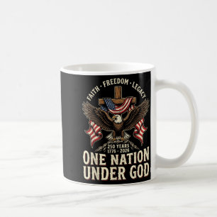 One Nation Under God Patriotic Christian Aamerica Coffee Mug