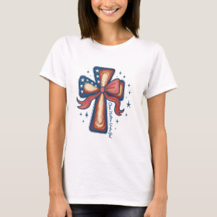 One Nation Under God – Patriotic Christian Cross T-Shirt