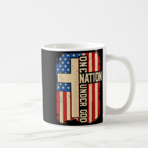 One Nation Under God Patriotic Christian Faith Ame Coffee Mug