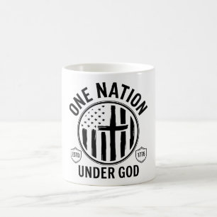 One Nation Under God Shirt Patriotic American Flag Coffee Mug