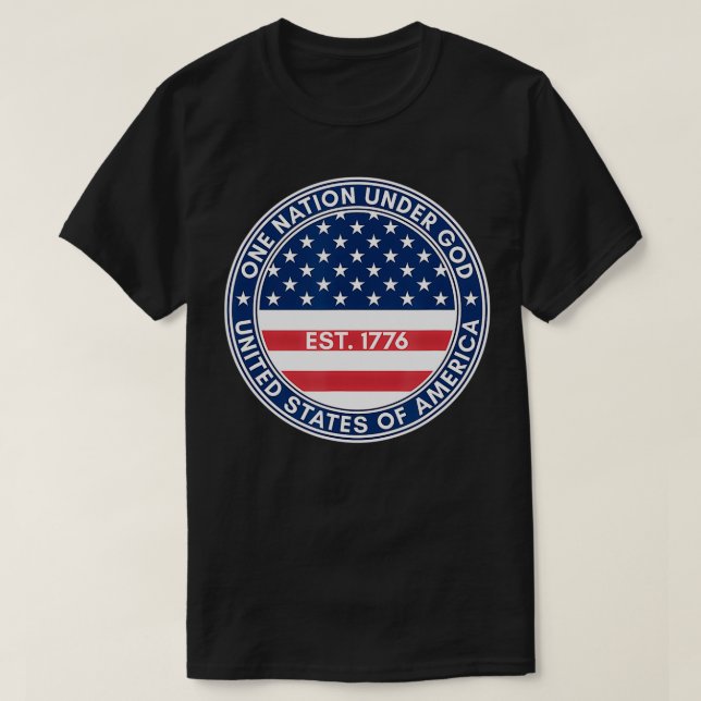 One Nation Under God  T-Shirt (Design Front)