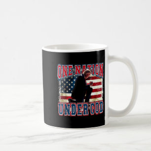 One Nation Under God Trump Pray Jesus Usa Flag Dis Coffee Mug