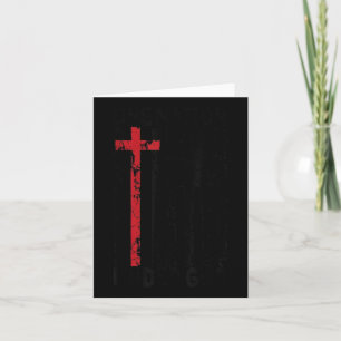 One Nation Under God Us Flag Jesus Christian Cross Card
