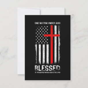 One Nation under God USA Patriot Veteran Card