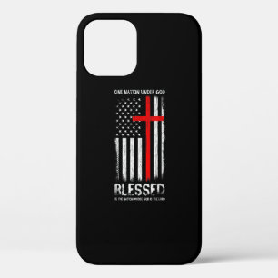 One Nation under God USA Patriot Veteran iPhone 12 Pro Case