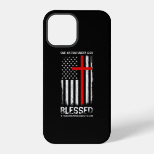 One Nation under God USA Patriot Veteran iPhone 12 Pro Case