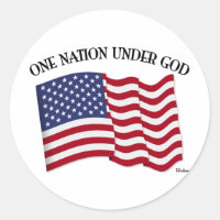 One Nation Under God with US flag