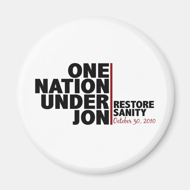 one nation under jon (stewart) magnet (Front)
