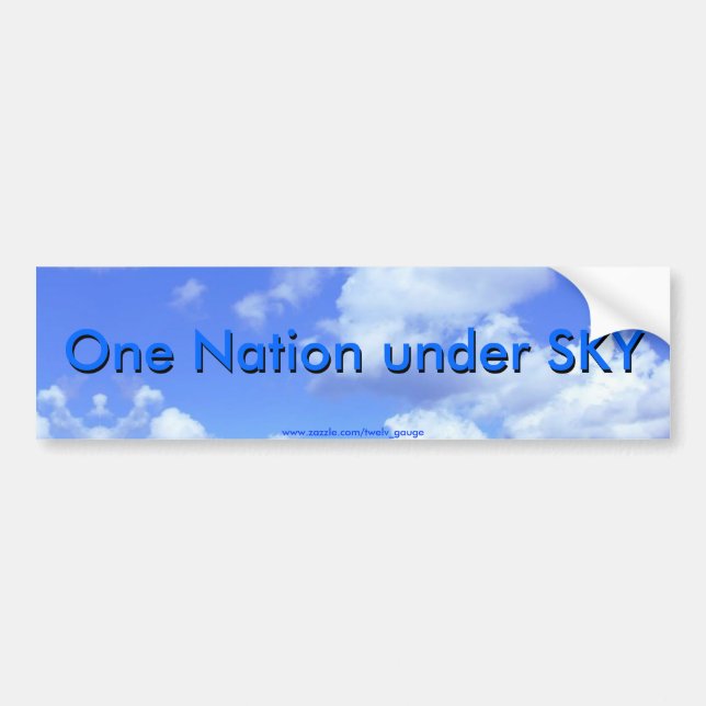 One Nation under SKY Bumper Sticker (Front)