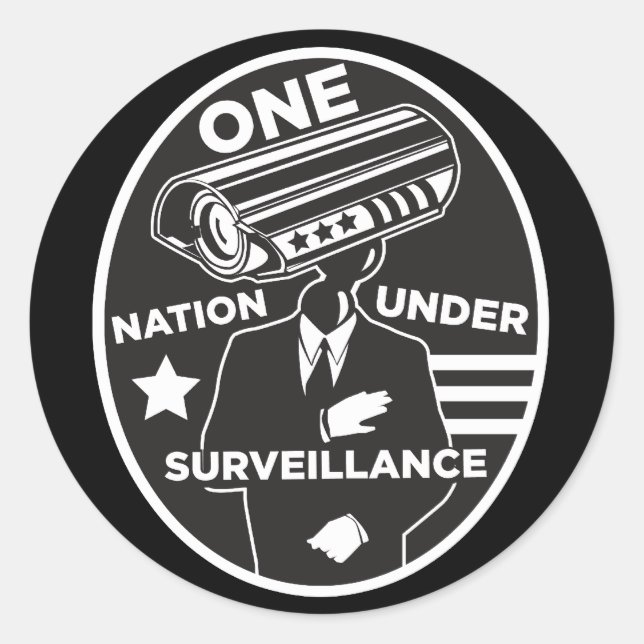 One Nation Under Surveillance Classic Round Sticker (Front)