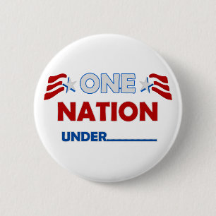 One Nation Underline 6 Cm Round Badge