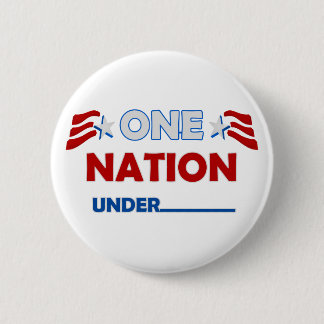 One Nation Underline 6 Cm Round Badge