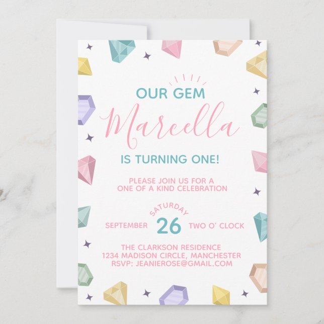 One of A Kind Birthday Invitation (Front)