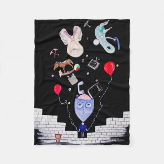 One-of-a-kind Fleece Blanket. Pink's Wall.