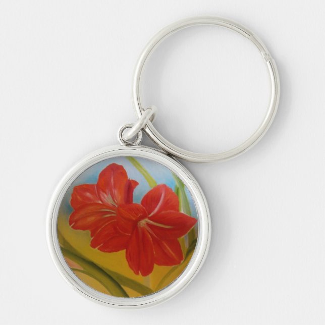 One of a kind keychain with a floral touch !!! (Front)